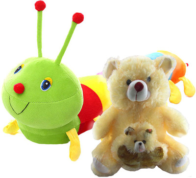 

Gift Decor Shop caterpillar Stuffed soft Toy (Multi, 58 cm) Combo with soft toy teddy bear for kids (Yellow, 40 cm) - 58 cm(Multicolor)