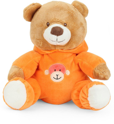 

My Baby Excels Bear Plush in orange Wear - 23 cm(Brown, Orange)