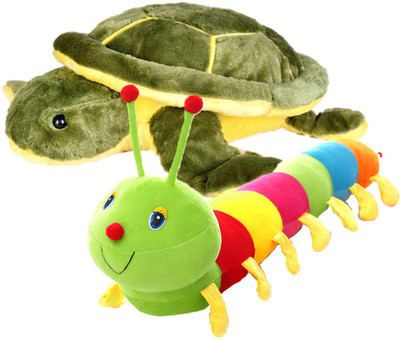 

Gift Decor Shop caterpillar Stuffed soft Toy (Multi, 58 cm) Combo with soft toy tortoise for kids (Green/Yellow, 49 cm) - 58 cm(Multicolor)