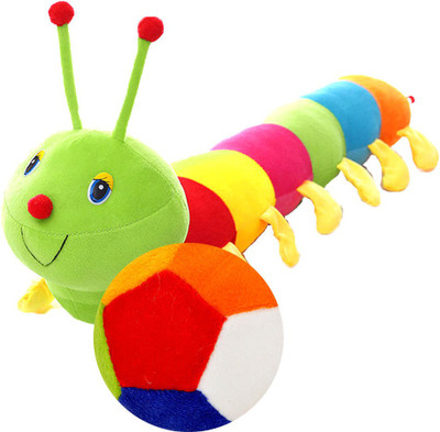 

Gift Decor Shop caterpillar Stuffed soft Toy (Multi, 58 cm) Combo with soft toy ball for kids (Multi, 15 cm) - 58 cm(Multicolor)