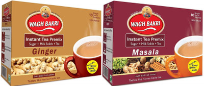 

Waghbakri INSTANT TEA PREMIX GINGER & MASALA 140G (1 UNITS EACH) COMBO PACK Ginger Black Tea Bags(140 g, Box)