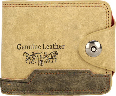 

BumBart Collection Men Casual Brown, Khaki Artificial Leather Wallet(12 Card Slots)