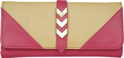 

Fristo Women Pink Artificial Leather Wallet(6 Card Slots), Pink and cream