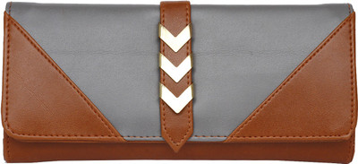 

Fristo Women Tan Artificial Leather Wallet(6 Card Slots), Tan and grey