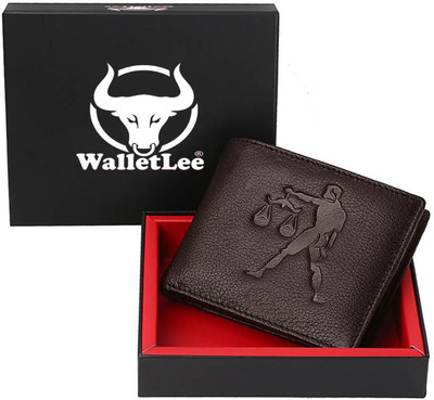 

WalletLee Men Casual Brown Genuine Leather Wallet(1 Card Slot)