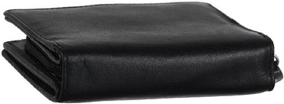 Zadell Designs Women Formal Black Genuine Leather Wallet(11 Card Slots)