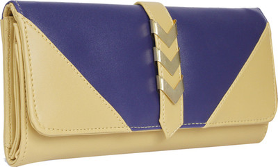

Fristo Women Multicolor Artificial Leather Wallet(6 Card Slots), Cream and blue