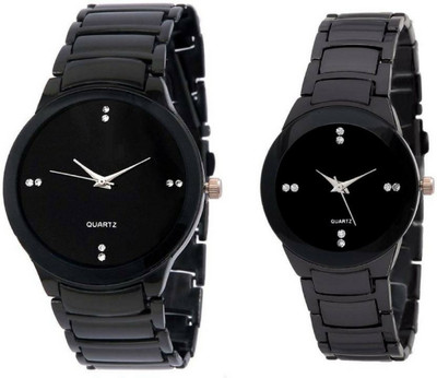

vk sales Black color For Couple Watch - For Men & Women