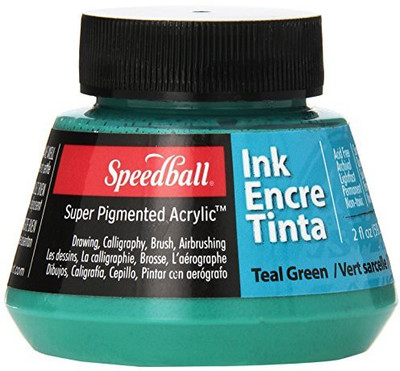 

Speedball 2-Ounce Super Pigmented Acrylic Ink, Teal Green