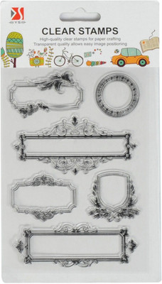 

Vardhman Clear Rubber Stamp,Border Frame Design, Used in Textile & Block Printing, Card & Scrap Booking Making
