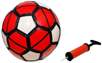 

ALEN ORDEM Red Football + Air Pump Football - Size: (Pack of 2, Multicolor
