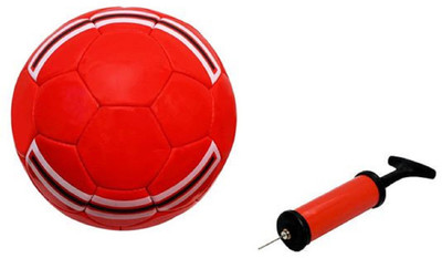 

Nice Red Football With Air Pump Football - Size: (Pack of 2, Multicolor