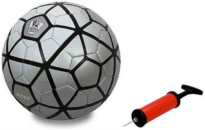 

Aristo FCB Silver Football with Inflating Air Pump Football - Size: (Pack of 2, Multicolor