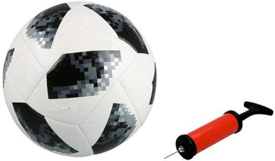 

Aristo Telstar 2018 Black Football with Inflating Air Pump Football - Size: (Pack of 2, Multicolor
