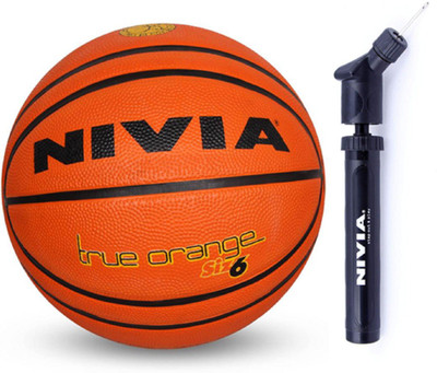 

Nivia True Orange Basketball S- With Air Pump Basketball - Size: (Pack of 2, Multicolor