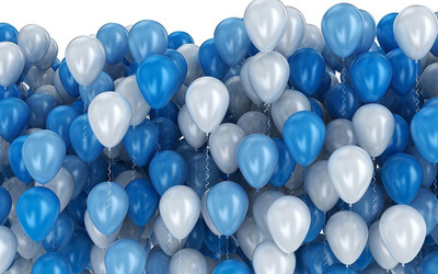 

Aarav International Solid WB-100-M Balloon(White, Blue, Pack of 100)
