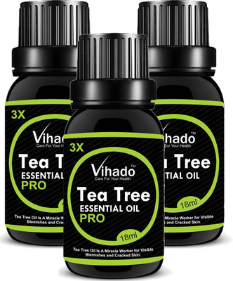 

VIHADO Tea Tree essential oil with Dropper (18 ml) (Pack of 3)(18 ml)