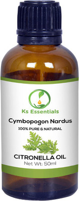 

Ks Essentials 100% Pure Citronella Essential Oil Natural & Undiluted (Cymbopogon Nardus) (50ml)(50 ml)