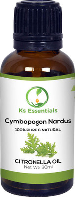 

Ks Essentials 100% Pure Citronella Essential Oil Natural & Undiluted (Cymbopogon Nardus) (30ml)(30 ml)