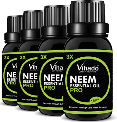 

VIHADO Neem Carrier Oil (18ML) Pure Natural For Skin care & Hair treatment Hair Oil (Pack of 4)(18 ml)
