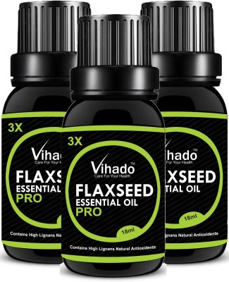 

VIHADO Flaxseed Oil, 100% Pure, Natural & Undiluted (18 ml) (Pack of 3)(54 ml)