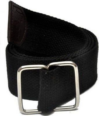 

ASF Men & Women Casual Black Fabric Reversible Belt