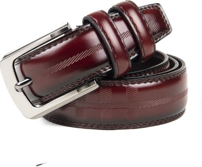 

ASF Men Formal Maroon Artificial Leather Belt, ASF Men Casual Maroon Artificial Leather Belt