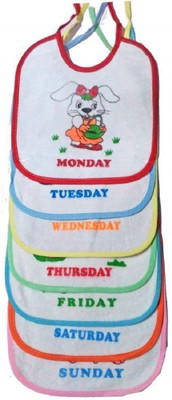 Chote Janab 7 day bib pack based on the theme of weekdays(White)