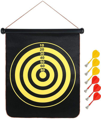 

QUINERGYS ™ Magnetic Dartboard Suit/Duplex Target/6 Darts/Toy/Interest Cultivation 20 inch Dart Board(Multicolor)