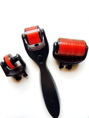 

M.T. 3 in 1 dermaroller with 240 (0.25mm), 600(0.5mm), 1200(1.5mm) Titanium Micro Needles for Acnescars, Stretch marks, Hair loss, Wrinkles & Skin whiteninng etc.(200 g)