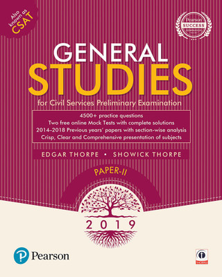 General Studies Paper II: For Civil Services Preliminary Examination 2019 by Pearson(English, Paperback, Edgar Thorpe, Showick Thorpe)