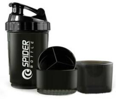 

UDAK BLACK 500 ML SPIDER SHAKER BOTTLE / PROTEIN SHAKER / GYM BOTTLE / SIPPER BOTTLE / WATER BOTTLE WITH INCLUDED 3 CONTAINERS AND STAINLESS STEEL SPRING 500 Shaker(Pack of 1, Black)