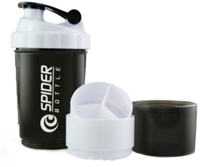 

UDAK WHITE 500 ML SPIDER SHAKER BOTTLE / PROTEIN SHAKER / GYM BOTTLE / SIPPER BOTTLE / WATER BOTTLE WITH INCLUDED 3 CONTAINERS AND STAINLESS STEEL SPRING 500 Shaker(Pack of 1, White), Multicolor