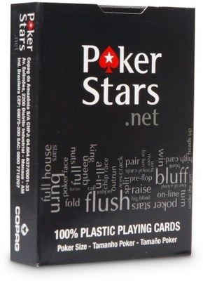 Phoenix Poker Stars Plastic Playing Cards - Black(Black)