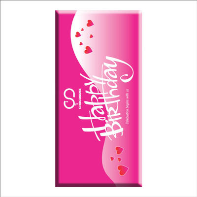 

Chocodusk Happy Birthday pink Chocolate Bars(85 g)