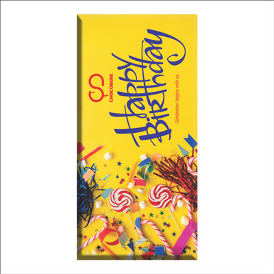 Chocodusk Happy Birthday (Yellow) Chocolate Bars(85 g)