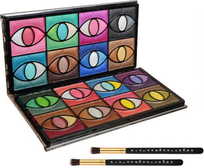 

Pro longwear combo Makeup Brush and Mac Luxury Fansy Eyeshadow Clutch Palette(Set of 3)