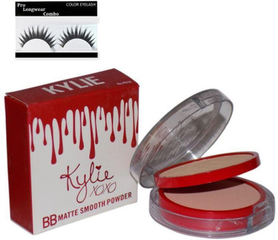 

pro longwear combo eyelashes & kylie matte smooth powder compact(Set of 2)