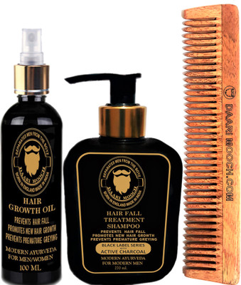 

Daarimooch Hair Fall Treatment Kit With Neem beard comb(Set of 3)