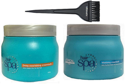 

Ultimate Of Hair Brush, L'oreal Deep Nourishing Creambath Hair Spa With Vitalizing Creambath Spa(Set of 3)