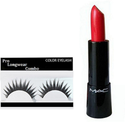 

Pro longwear combo Eyelashes,Mac Retro Matte Lipstick Rouge A Levres(Set of 2)