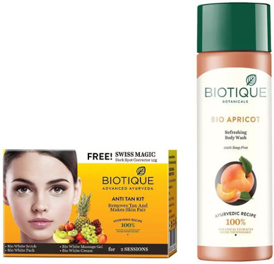 

BIOTIQUE BIO Bio Anti Tan Facial Kit, Bio Apricot Refreshing Body Wash(Set of 2)