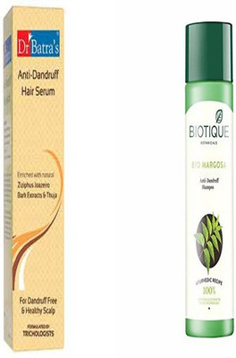

Dr. Batra's Anti Dandruff Hair Serum-125ml And Biotique Bio Margosa Anti-Dandruff Shampoo & Conditioner-100ml(Set of 2)