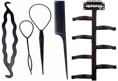 

JAGTEK Hair Combo Set of 5pcs ,4pcs Hair DIY Kit Braid Tools , 1 braid tool for New Hair Styling(Set of 5)