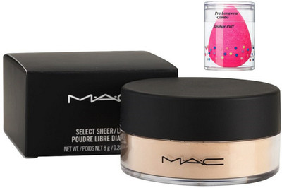 

Pro longwear combo Sponge Puff,Mac Loose Powder Select Sheer for Women(Set of 2)