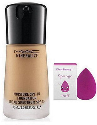 

divas beauty Sponge Puff With Mac Mineralize Foundation(Set of 2)