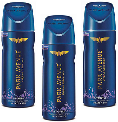 

Park Avenue Storm Fragrance Body Spray 150 ml × 3 Pack Of Three Perfume Body Spray - For Men & Women(450 ml, Pack of 3)