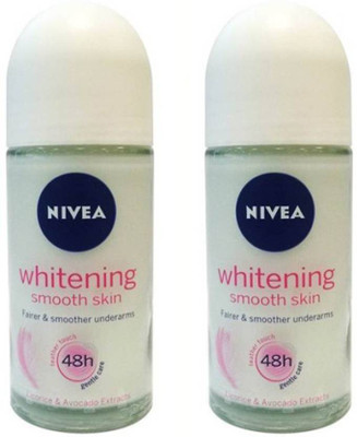 

Nivea whitening Deodorant Roll-on - For Men & Women(100 ml, Pack of 2)