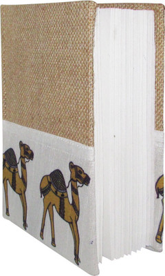 

Indha Craft A6 Diary(Camel Print Jute Dupion, Khaki)