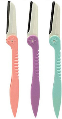 

Bluwings Fency Women Foldable Eyebrow Facial Hair Epilator Eyebrow Razor Disposable Disposable Razor(Pack of 3)